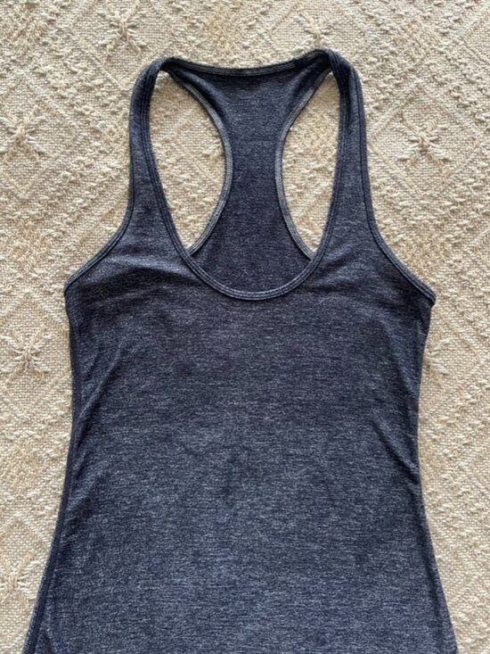 lululemon athletica Tops - Lululemon Racerback Tank Top Size 4 Grey Athletic Workout Top